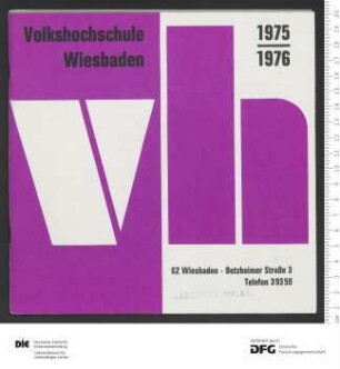 Programm Jahr 1975/1976