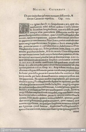8. De particularibus ipsorum motuum differentijs, et eorum Canonica expositio.