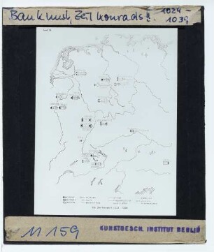 Karte (historisch-thematisch) : salische Architektur (Konrad II)