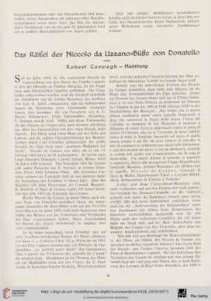10/11: Das Rätsel der Niccolo da Uzzano-Büste von Donatello