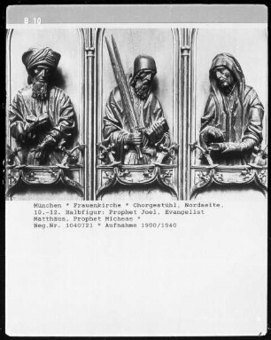 Prophet Joel, Evangelist Matthäus und Prophet Micheas
