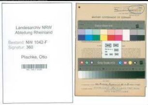 Entnazifizierung Otto Plischke , geb. 16.03.1906 (Zollbeamter)
