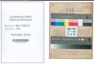 Entnazifizierung Ernst Wichmann , geb. 21.09.1900 (Beamter)
