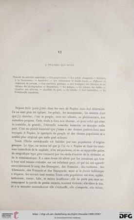 VI. A travers les rues