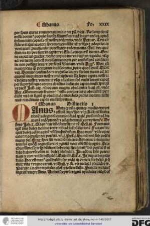 Manus. Distinctio I.
