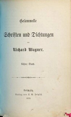 Gesammelte Schriften und Dichtungen, 8