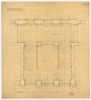 Landesversicherungsanstalt, Berlin: Grundriss der Halle im 1.OG