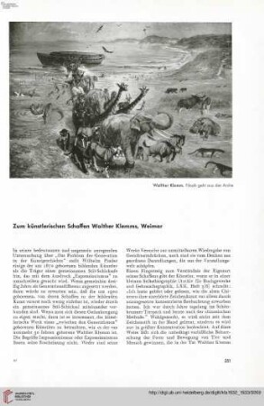 48: Zum künstlerischen Schaffen Walther Klemms, Weimar