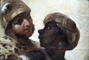 Alexander und der verwundete indische König Porus