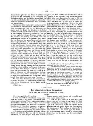 Der staatsbürgerliche Unterricht : (Schluß)
