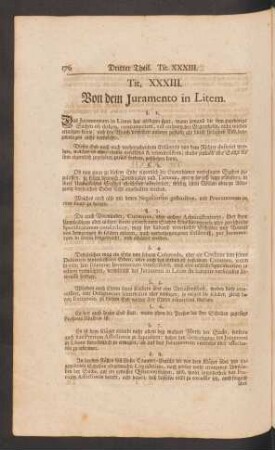 Tit. XXXIII. Von dem Iuramento in Litem.