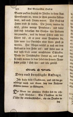 312-326, Drey und dreyßigste Anfrage
