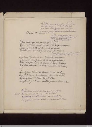 Dein herz ist ein erlesenes gefild (Mondenschein) : [SW XVI: H2 (Verlaine)]; [SW XVI, S. 11/139-141] / Paul Verlaine. Übersetzt von Stefan George