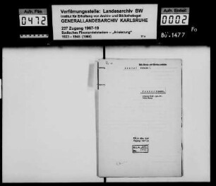Reuter, Wilhelm, Pferdehändler in Mosbach Käufer: Franz Weiss, Schreinermeister Eheleute in Mosbach Lagerbuch-Nr. 809 Mosbach