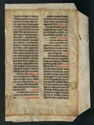 Missale Benedictinum: Blatt XLVIII