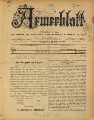 Armee-Blatt : militärwissenschaftliche Wochenschrift für die Interessen unserer Land- und Seemacht. 11. 1892