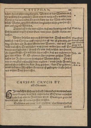 Caussae Crucis Et affictionum.