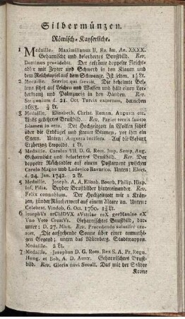 Silbermünzen.