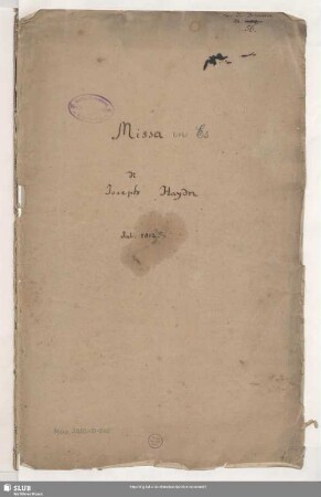 Masses. Excerpts. Arr - Mus.3356-D-515 : V (4), Coro, orch, org - E|b; Hob XXII:4