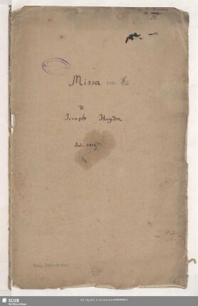 Masses. Excerpts. Arr - Mus.3356-D-515 : V (4), Coro, orch, org - E|b; Hob XXII:4