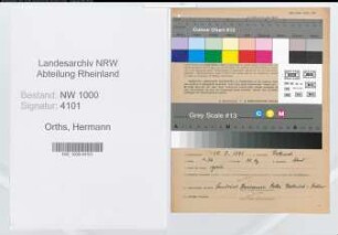Entnazifizierung Hermann Orths, geb. 28.07.1895 (Landwirt)