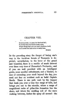 CHAPTER VIII. - Forrestier's Peninsula, Maria Island, etc.