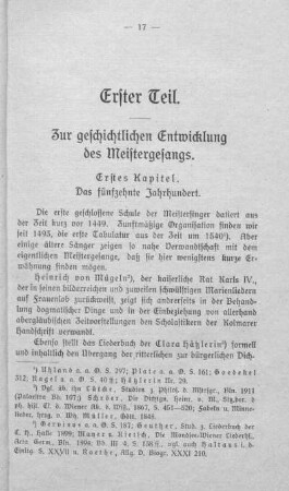 1. Kapitel. Das fünfzehnte Jahrhundert