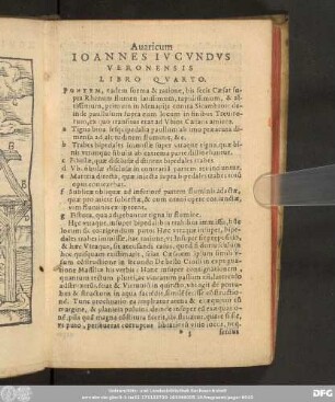 Avaricum Ioannes Iucundus Veronensis Libro Quarto.
