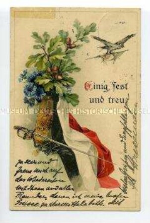 Patriotische Postkarte zum Ersten Weltkrieg