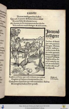 LXVI. De non intelligentibus ludos - LXX. De obscenis fatuis.