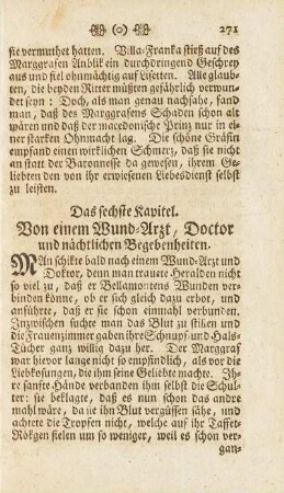 Das sechste Kapitel. Von einem Wund-Arzt, Doctor und nächtlichen Begebenheiten