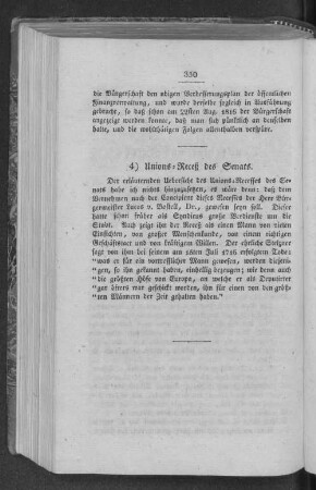 4) Unions-Receß des Senats.