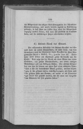 4) Unions-Receß des Senats.