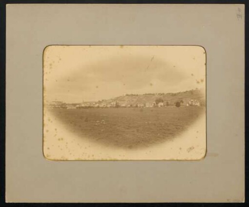 PC 6002, Ansicht von Süden. Österberg mit Gartenstraße, Stiftskirche und Schloß. Foto Sinner