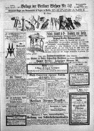 Beilage der Berliner Wespen Nr. 52