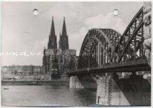 Köln, Hohe Domkirche St. Petrus und Hohenzollernbrücke