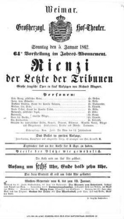 Rienzi der Letzte der Tribunen