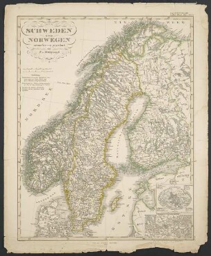 Schweden und Norwegen [Hand-Atlas über alle Theile der Erde nach dem neuesten Zustande und über das Weltgebäude]