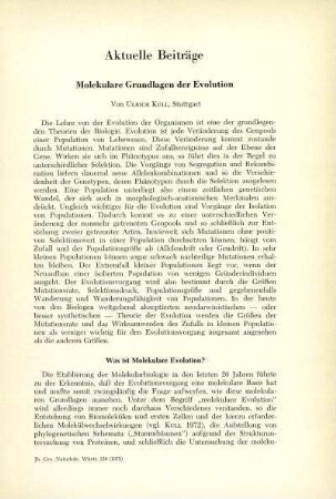 I. Aktuelle Beiträge