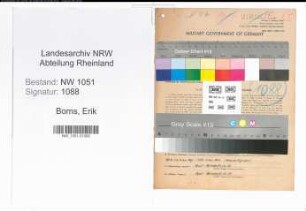 Entnazifizierung Erik Borns , geb. 14.04.1903 (Technischer Zeichner)