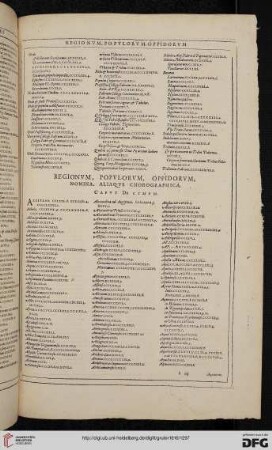 Tertiae Capita tria continent Prouinciarum, Regionum, Tribuum, Vrbium, locorum publicorum, priuatorum nomina