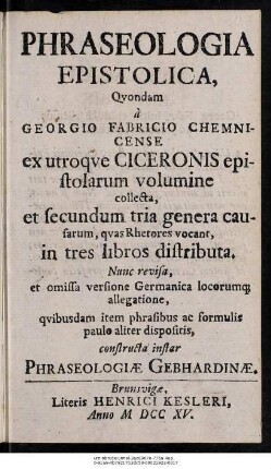 Phraseologia Epistolica