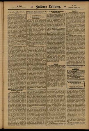 Fünfte Ausgabe vom Samstag, den 20. Dezember 1913.