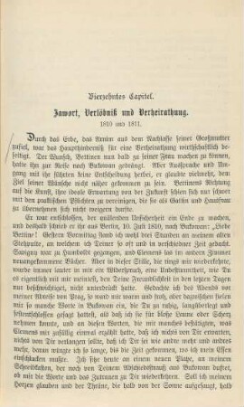 Vierzehntes Capitel. Jawort, Verlöbniß und Verheirathung. 1810 und 1811