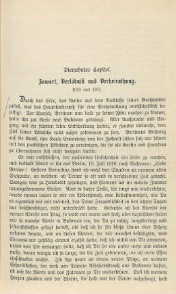 Vierzehntes Capitel. Jawort, Verlöbniß und Verheirathung. 1810 und 1811