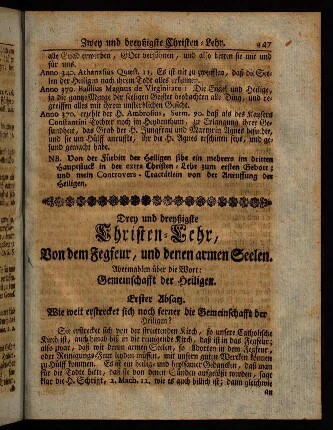 447-490, Drey und dreyßigste Christen-Lehr, [...]