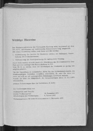 Wichtige Hinweise