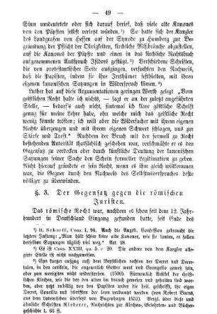 §. 3. Der Gegensatz gegen die römischen Juristen.