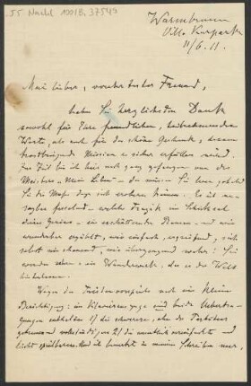 Brief an B. Schott's Söhne : 11.06.1911