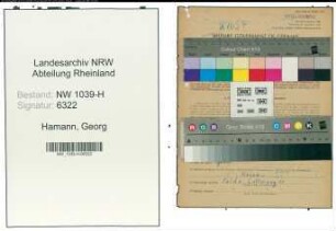 Entnazifizierung Georg Hamann , geb. 23.03.1892 ()